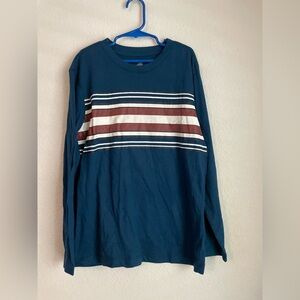Old Navy Kids Long Sleeve Tee - Blue with Stripes size L 10/12-NWT